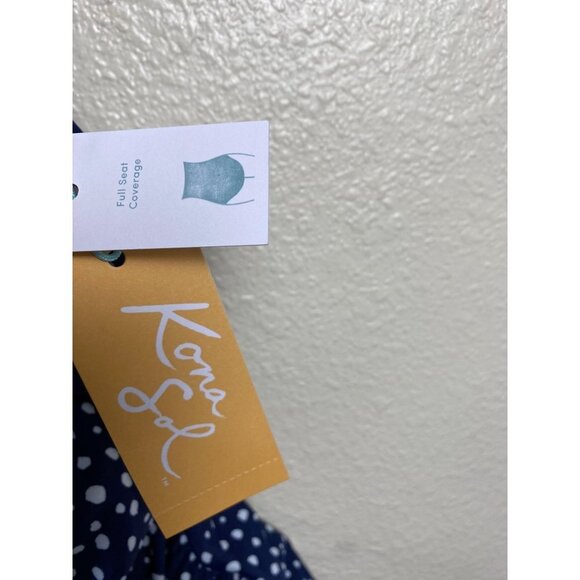 New Kona Sol One Piece Swimsuit womens Plus size 20 Full Seat Coverage Blue dots - Picture 4 of 12